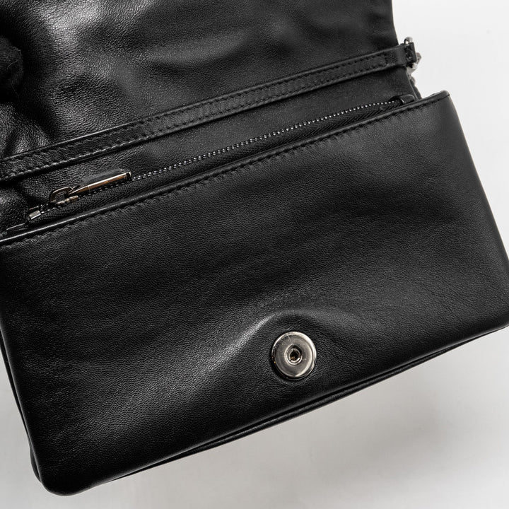 Top quality Dior Mini Caro Flap Bag Calfskin Black/ Black Hardware