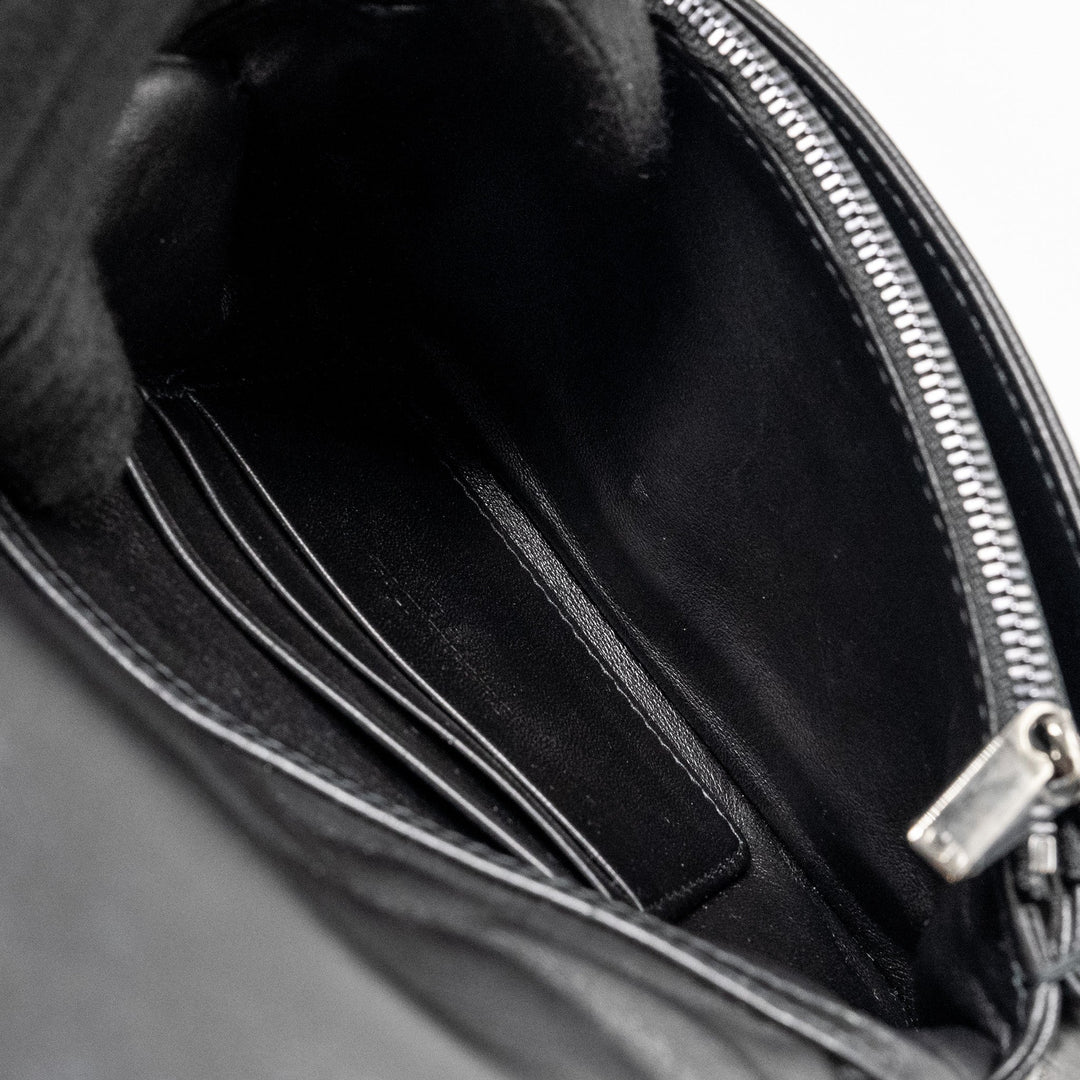 Top quality Dior Mini Caro Flap Bag Calfskin Black/ Black Hardware