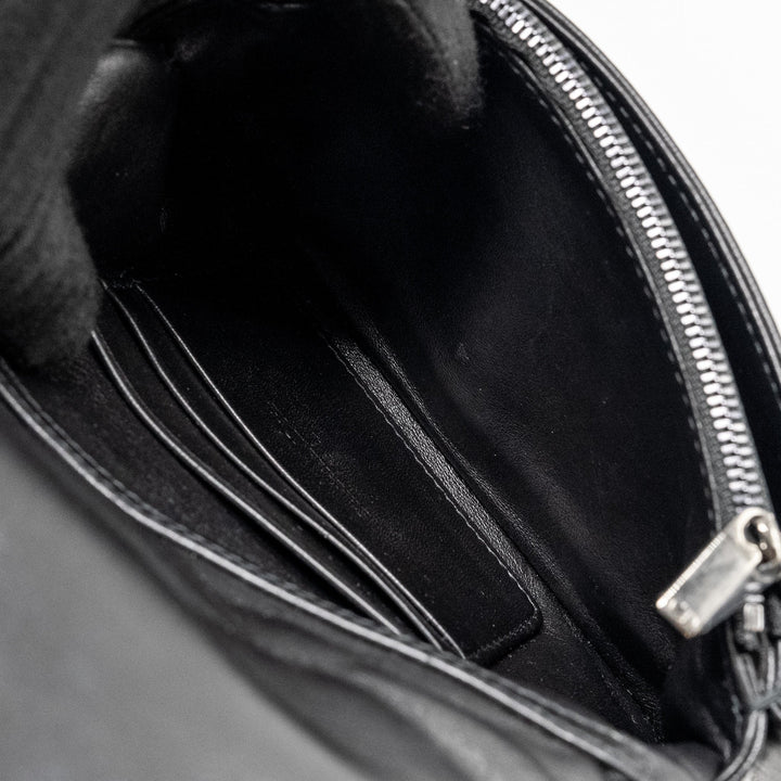 Top quality Dior Mini Caro Flap Bag Calfskin Black/ Black Hardware