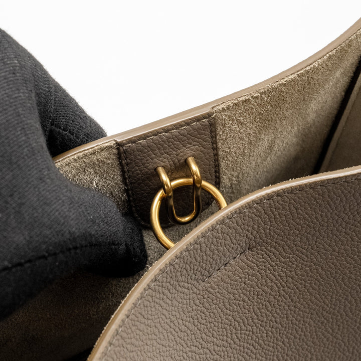 Celine Sangle Bucket Bag Calfskin Grey