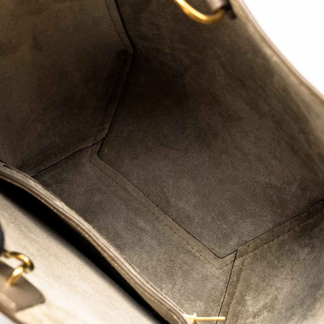 Celine Sangle Bucket Bag Calfskin Grey