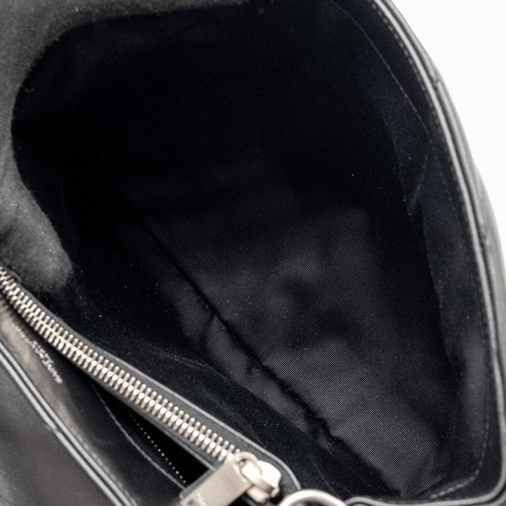 Saint Laurent Medium LouLou Shoulder Bag Calfskin Black SHW