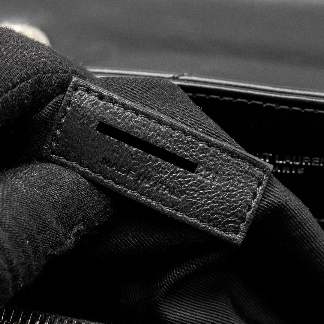 Saint Laurent Medium LouLou Shoulder Bag Calfskin Black SHW