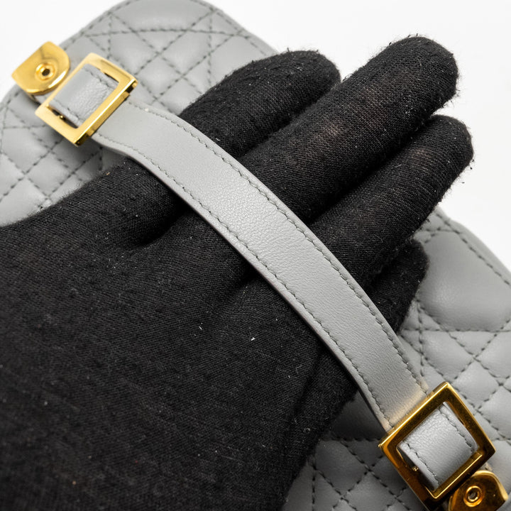 Top quality Dior Small Top quality Diortravel Vanity Case Cannage Lambskin Grey