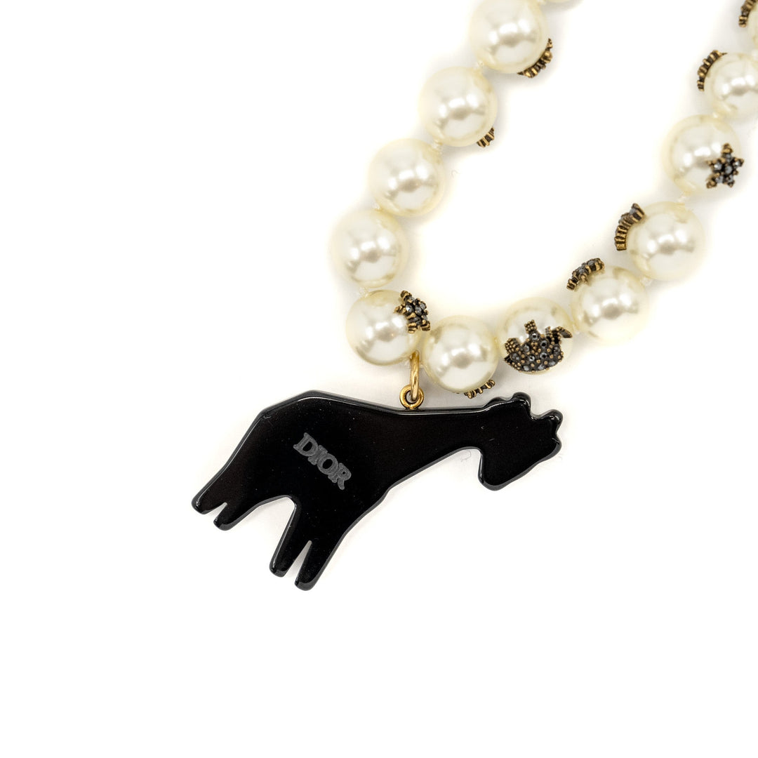 Top quality Dior Giraffe Pearl Chocker Gold Tone
