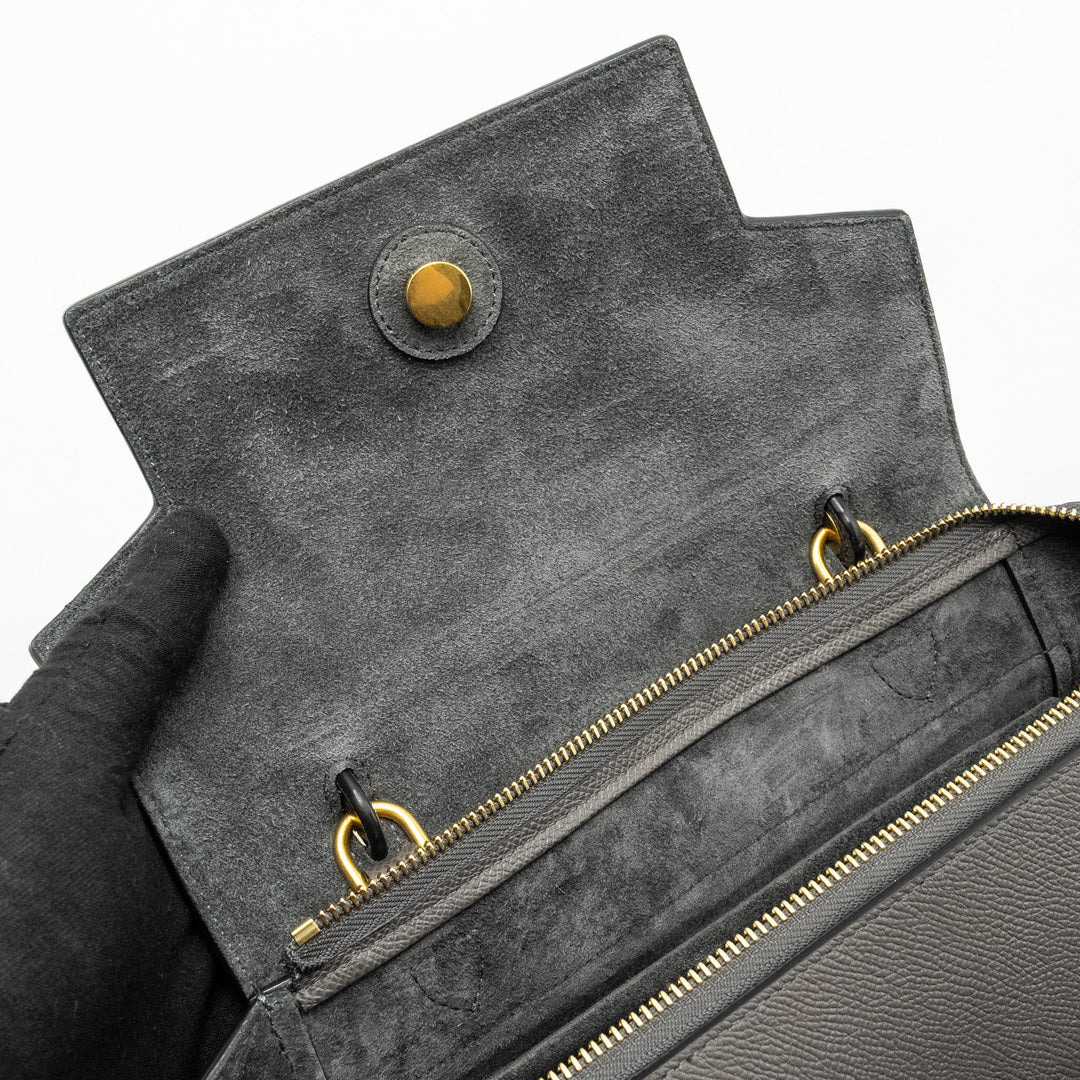 Celine Mini Belt Bag Grained Calfskin Grey