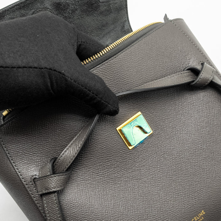 Celine Mini Belt Bag Grained Calfskin Grey
