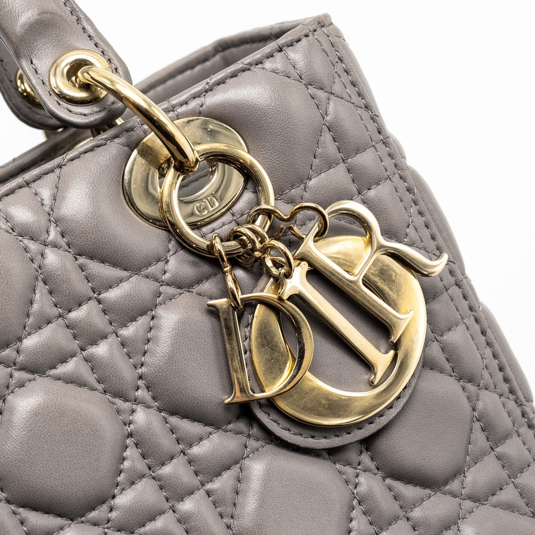 Top quality Dior Medium Lady Top quality Dior Lambskin Grey