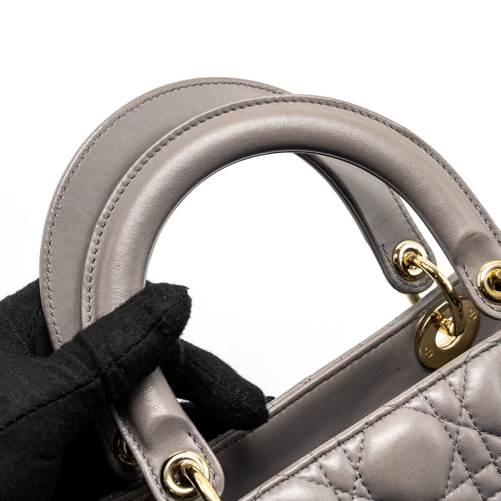 Top quality Dior Medium Lady Top quality Dior Lambskin Grey