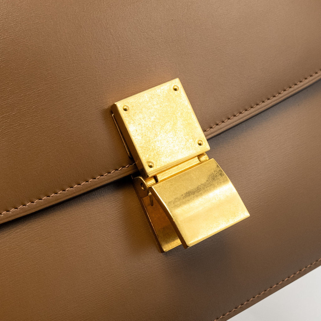 Celine Medium Classic Box Calfskin Camel
