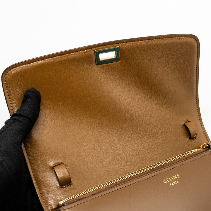 Top Quality Celine Medium Classic Box Calfskin Camel