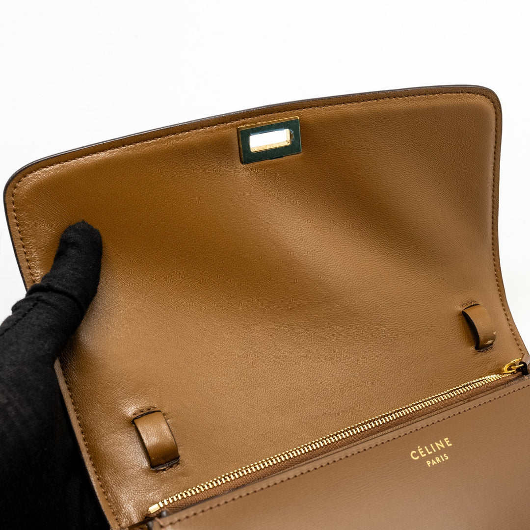 Celine Medium Classic Box Calfskin Camel