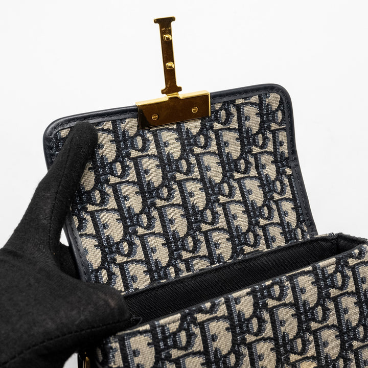 Top quality Dior 30 Montaigne Box Blue Oblique Jacquard