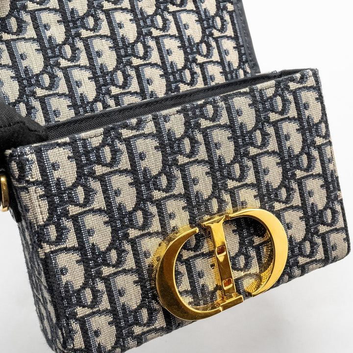Top quality Dior 30 Montaigne Box Blue Oblique Jacquard