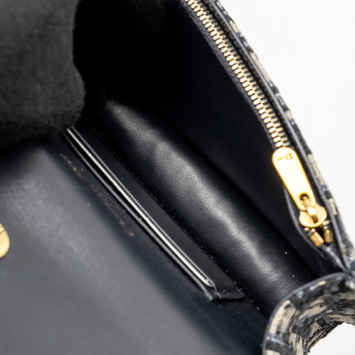 Top quality Dior Saddle Belt Bag/Pouch Blue Oblique Jacquard Canvas