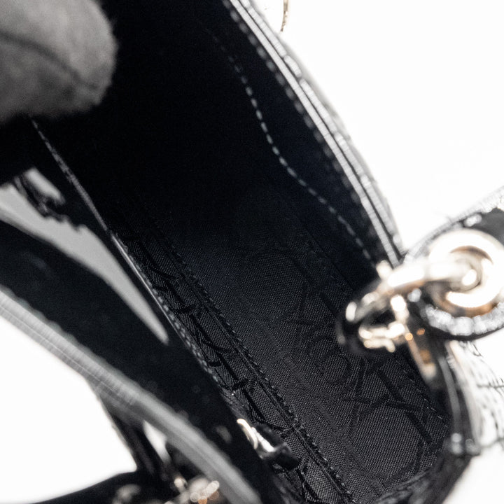 Dior Mini Lady Dior Patent Black