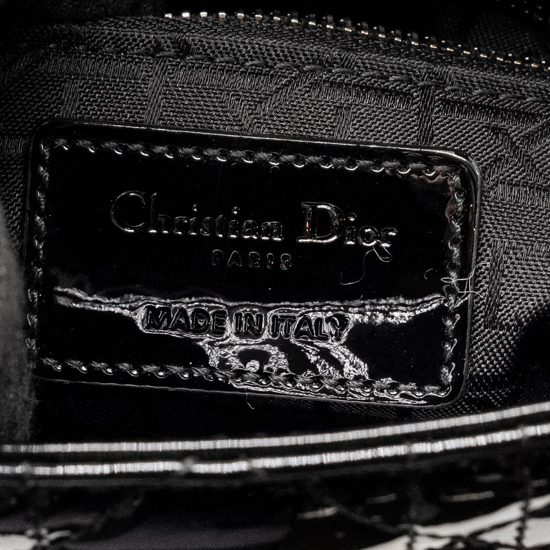 Dior Mini Lady Dior Patent Black