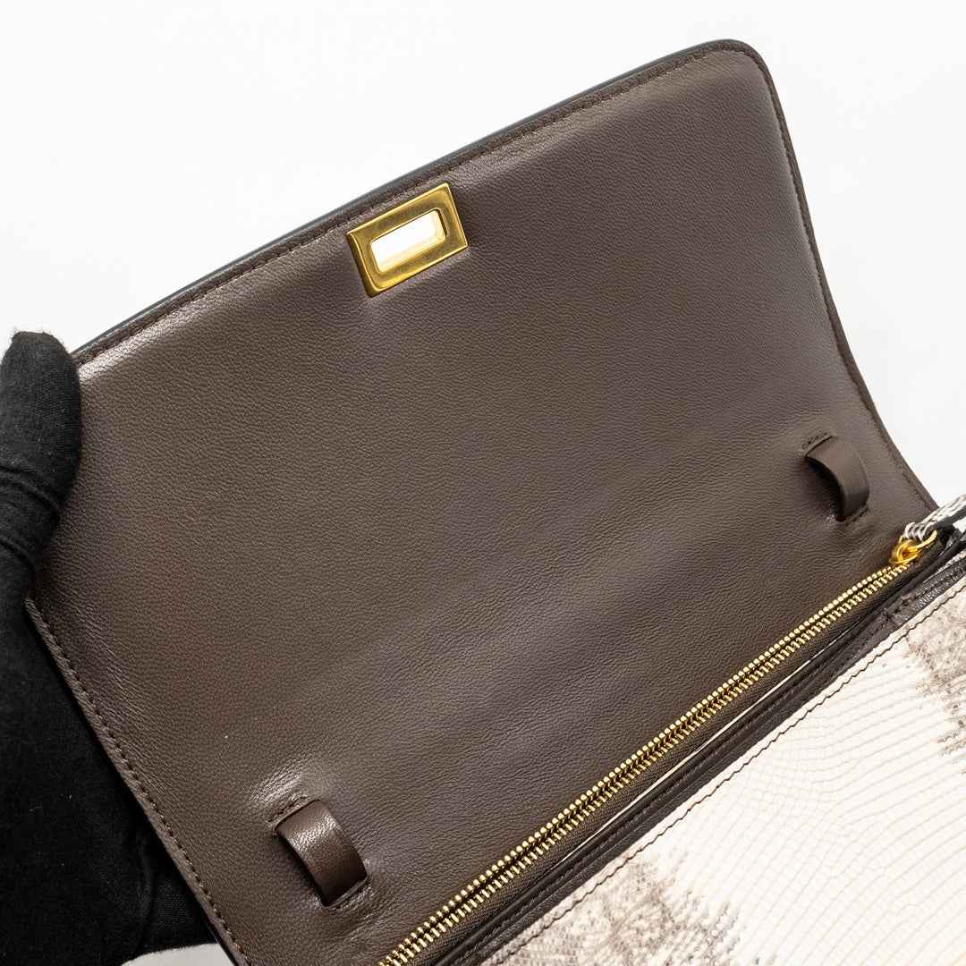 Celine Medium Box Lizard NATURAL