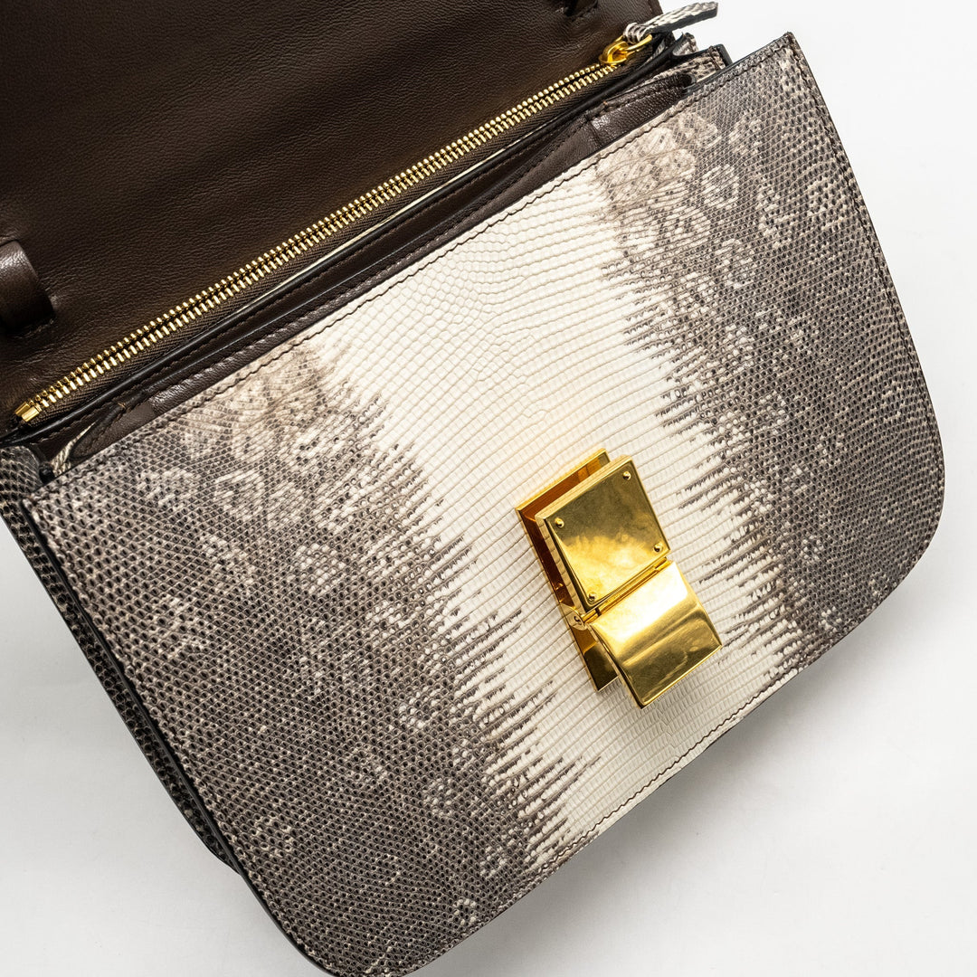 Celine Medium Box Lizard NATURAL