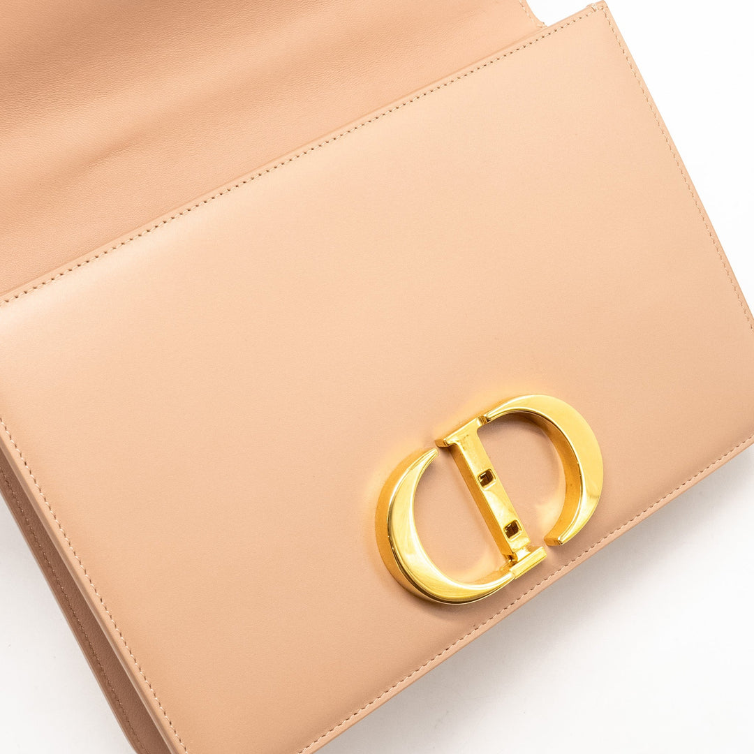 Top quality Dior 30 Montaigne Medium Flap Bag Calfskin Light Pink