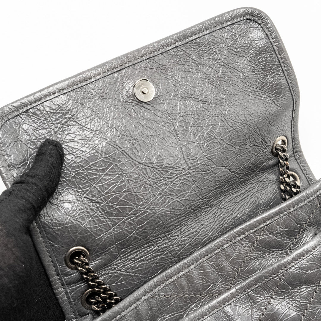 Saint Laurent Niki Baby calfskin grey SHW