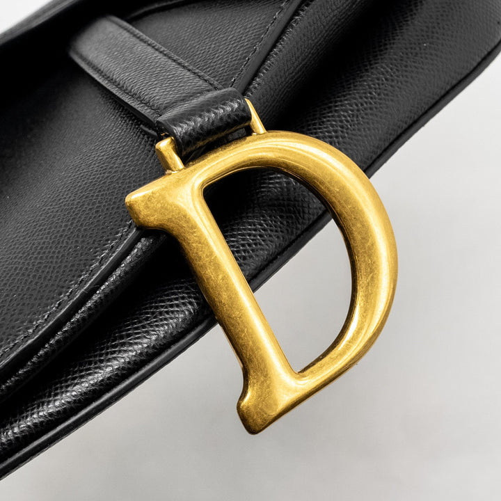 Top quality Dior Medium Saddle Bag Calfskin BLACK