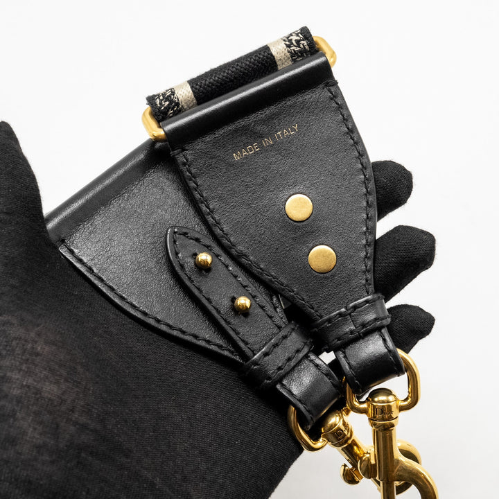 Top quality Dior MINI Saddle Bag Calfskin Black