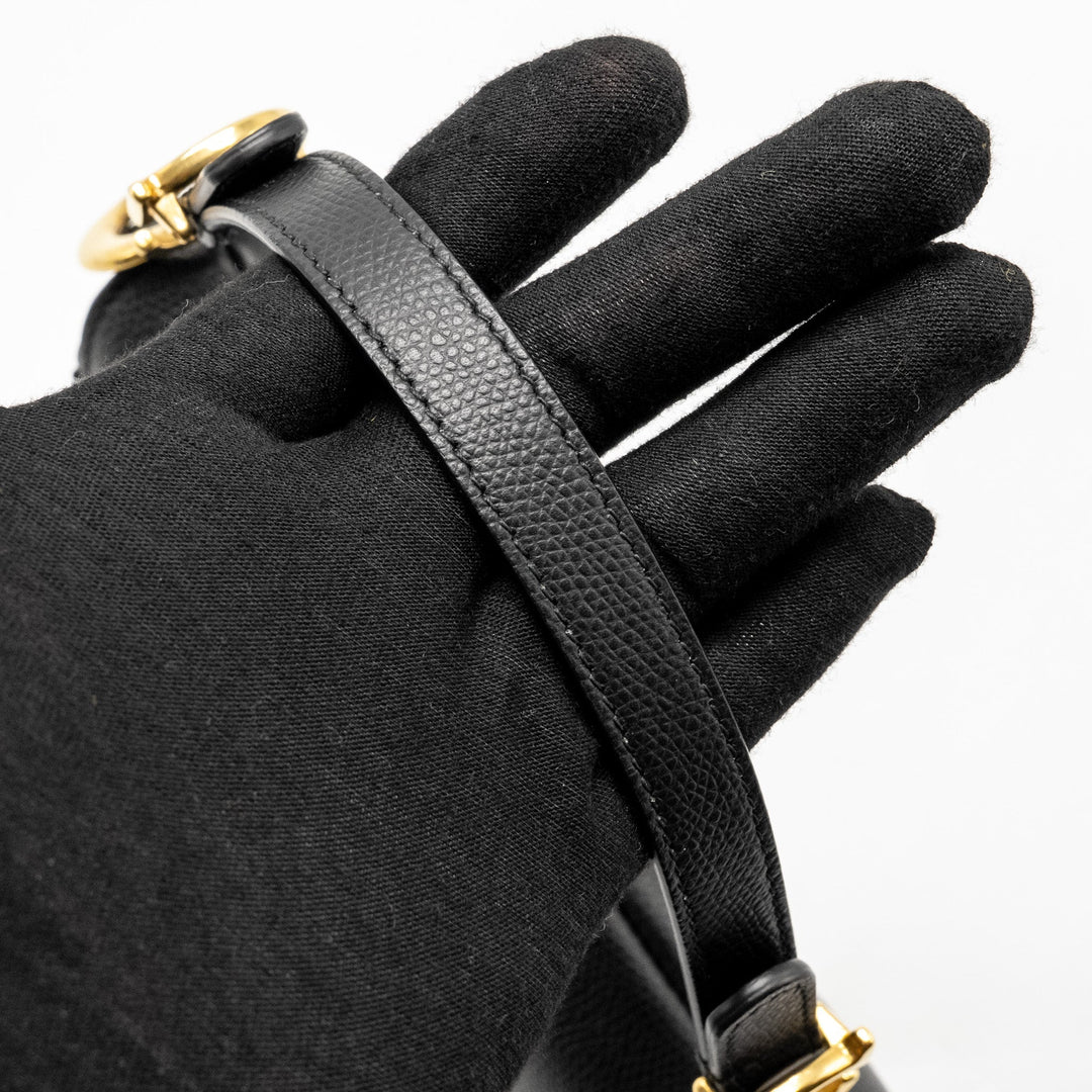 Top quality Dior MINI Saddle Bag Calfskin Black