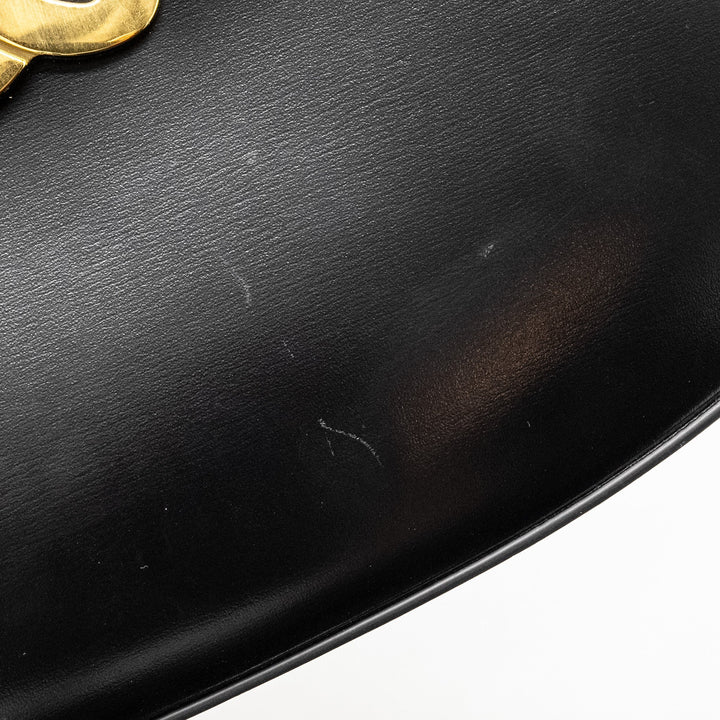 Celine Medium Tilly Chic Shoulder Bag Shiny Calfskin Black