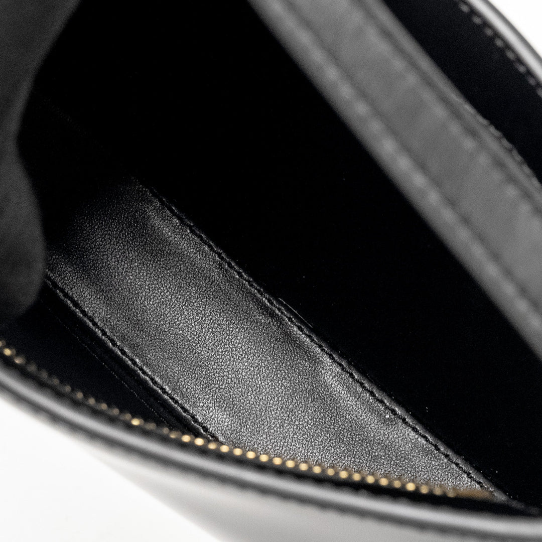 Celine Medium Tilly Chic Shoulder Bag Shiny Calfskin Black