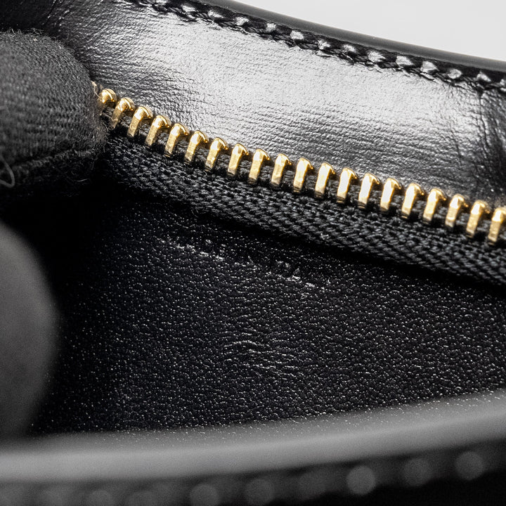 Celine Medium Tilly Chic Shoulder Bag Shiny Calfskin Black