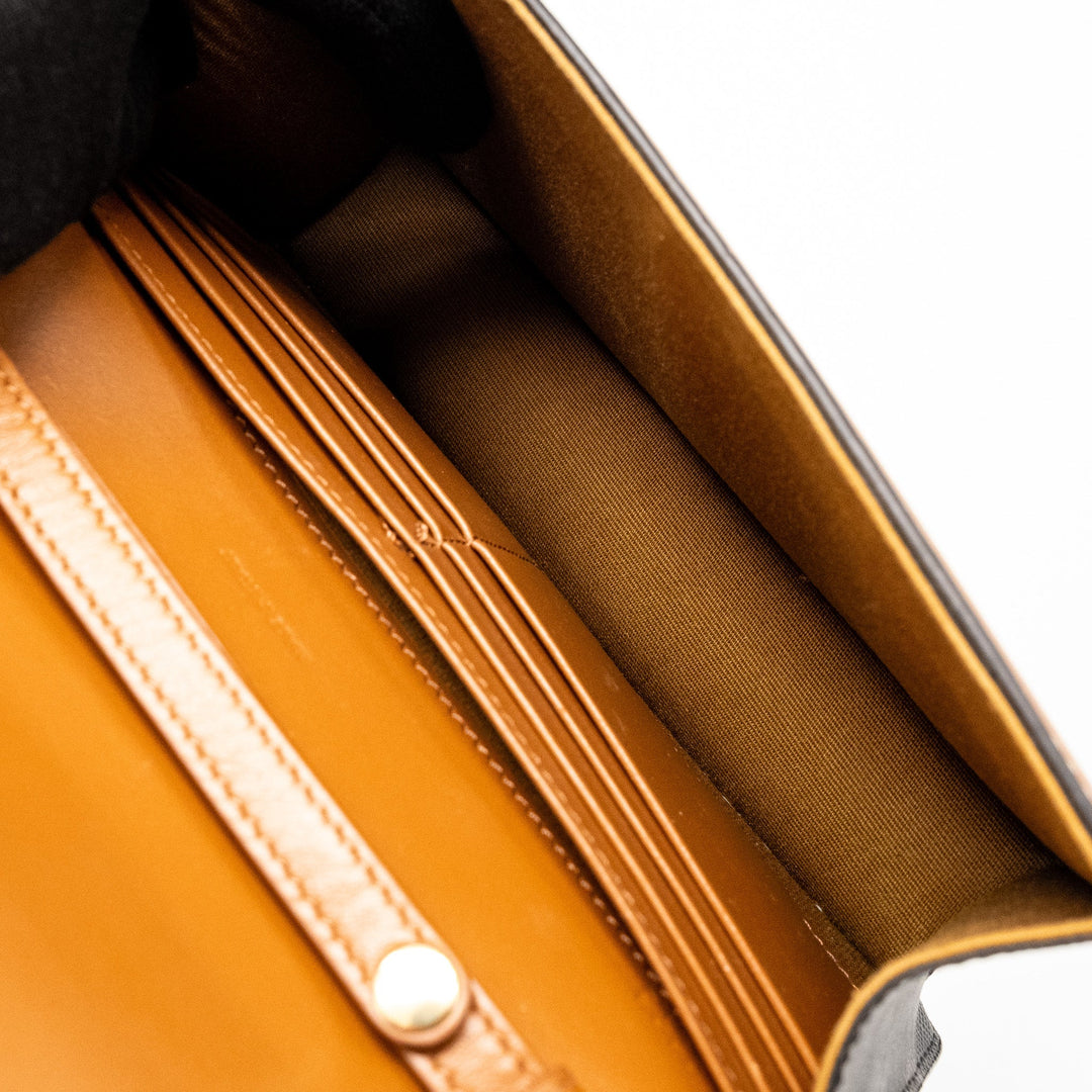 Celine Wallet on Chain Margo Triomphe Canvas/Calfskin Tan