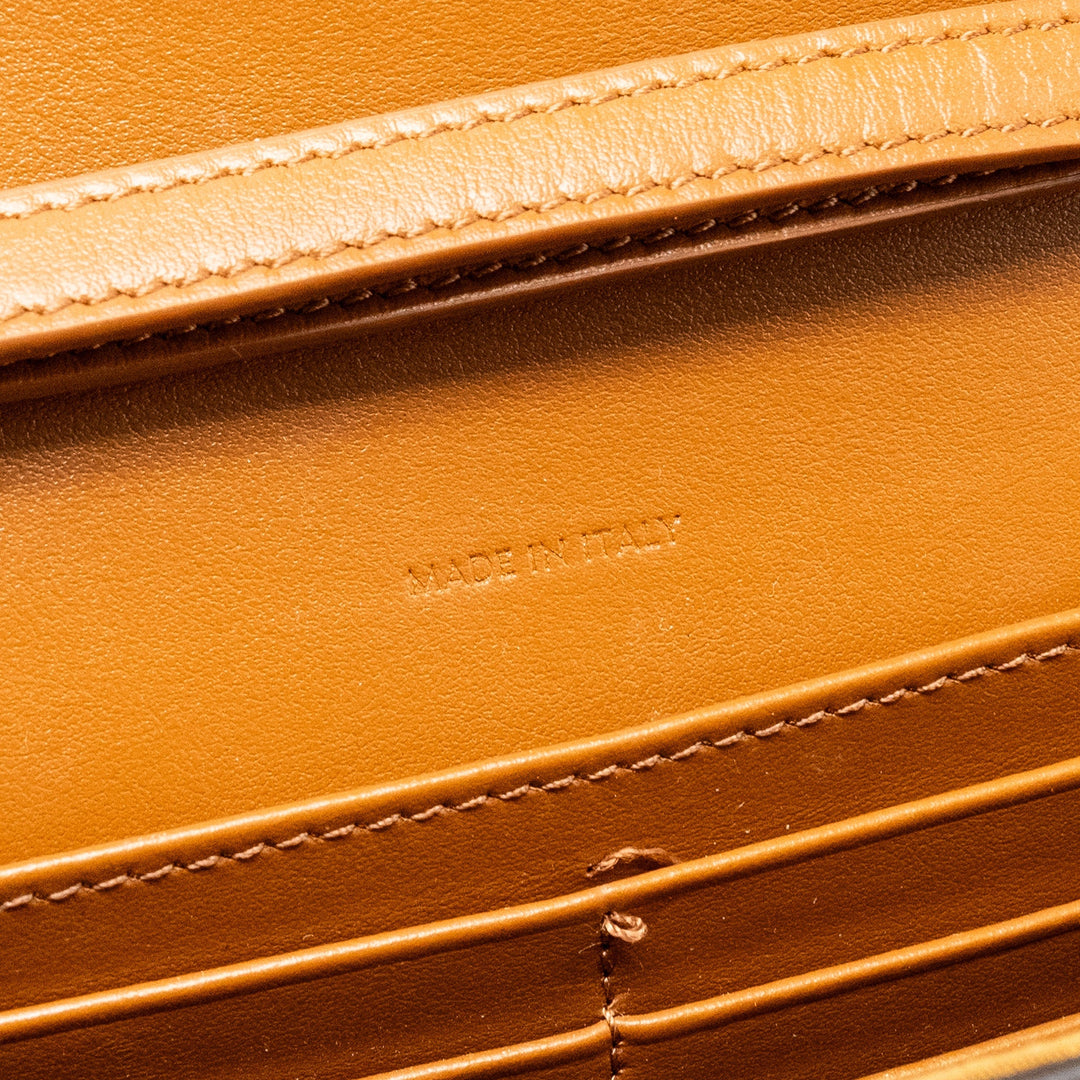 Celine Wallet on Chain Margo Triomphe Canvas/Calfskin Tan