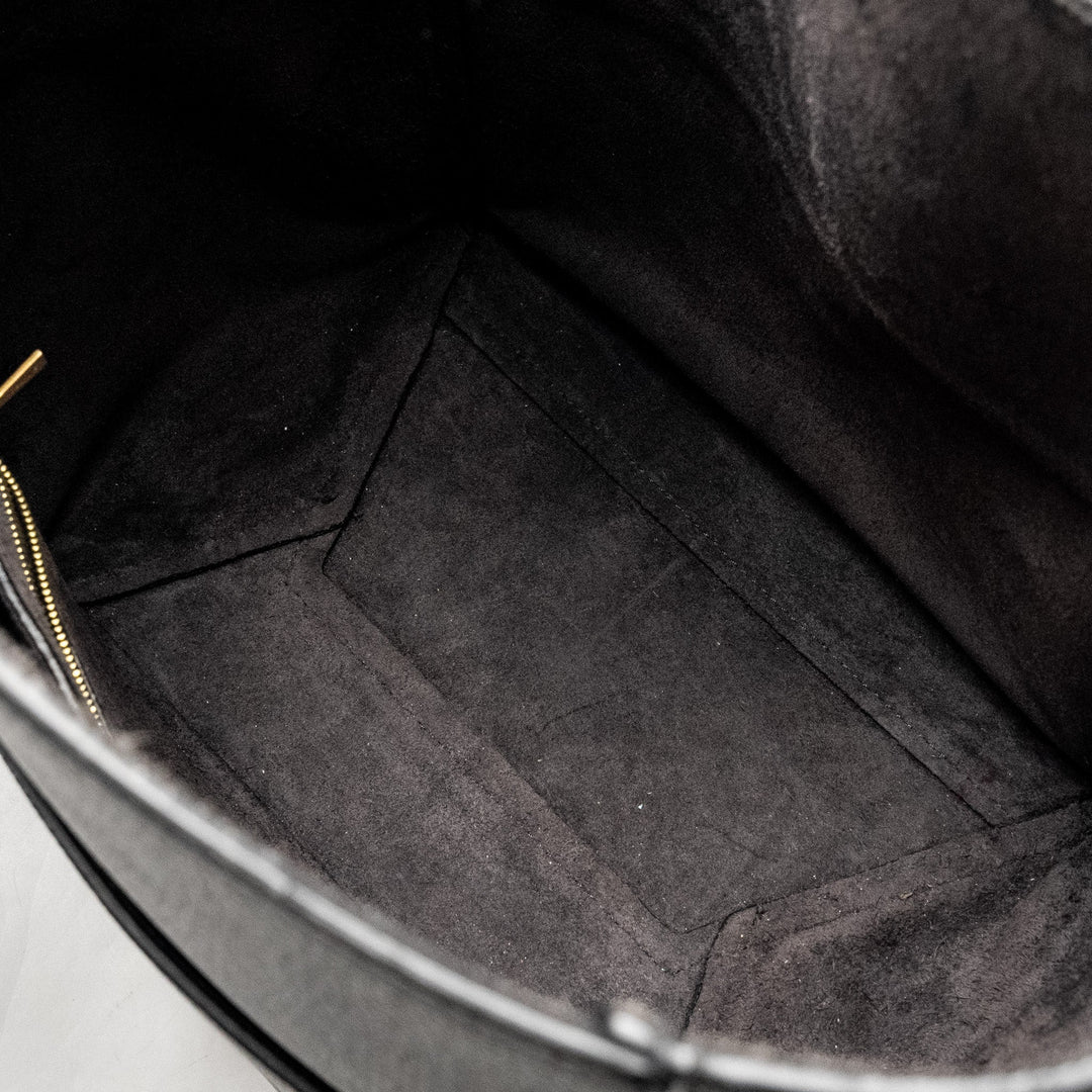 Celine Sangle Bucket Bag Calfskin Dark Grey