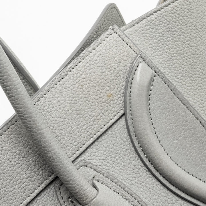 Celine Micro Luggage Bag Calfskin Light Grey