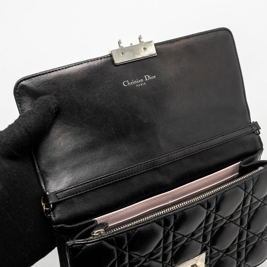 Top quality Dior Miss Top quality Dior Promenade Pouch Bag Lambskin Black