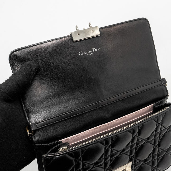 Top quality Dior Miss Top quality Dior Promenade Pouch Bag Lambskin Black