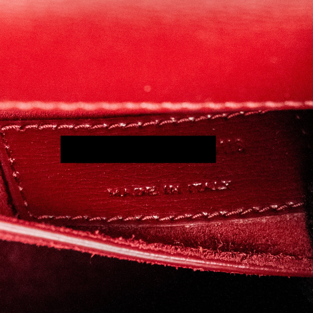 Saint Laurent/YSL Sunset Bag Calfskin Burgundy SHW