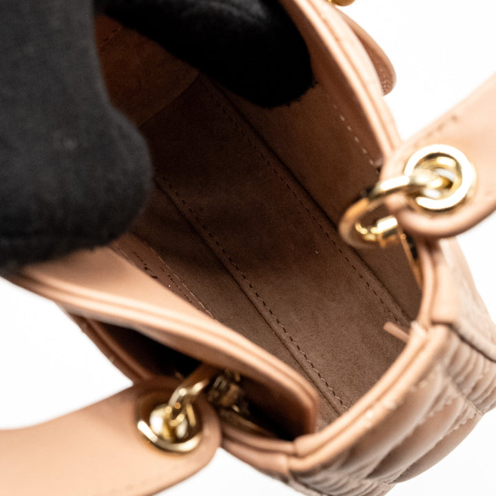 Top quality Dior Lady Top quality Dior Micro Bag Cannage Lambskin Rose Des Vents