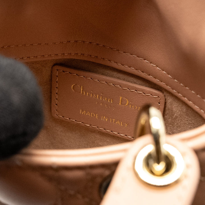 Top quality Dior Lady Top quality Dior Micro Bag Cannage Lambskin Rose Des Vents