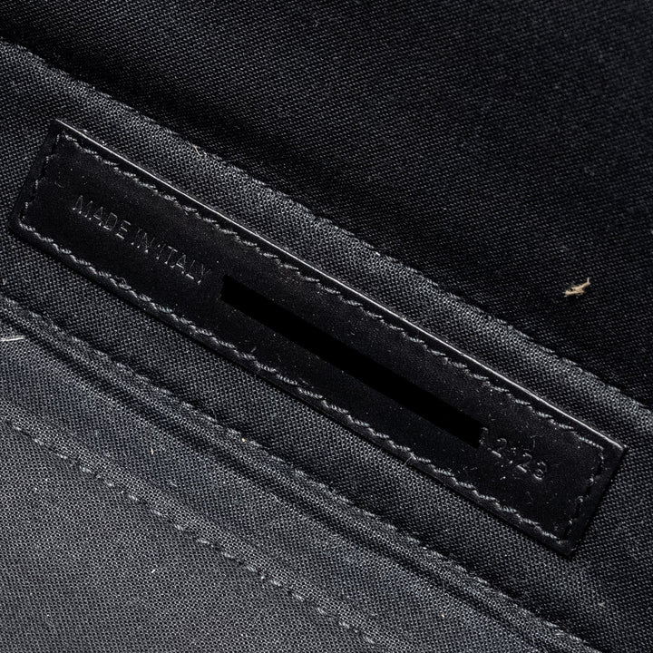 Top Quality Balenciaga Cabas Logo Tote Bag Canvas/ Calfskin Black SHW