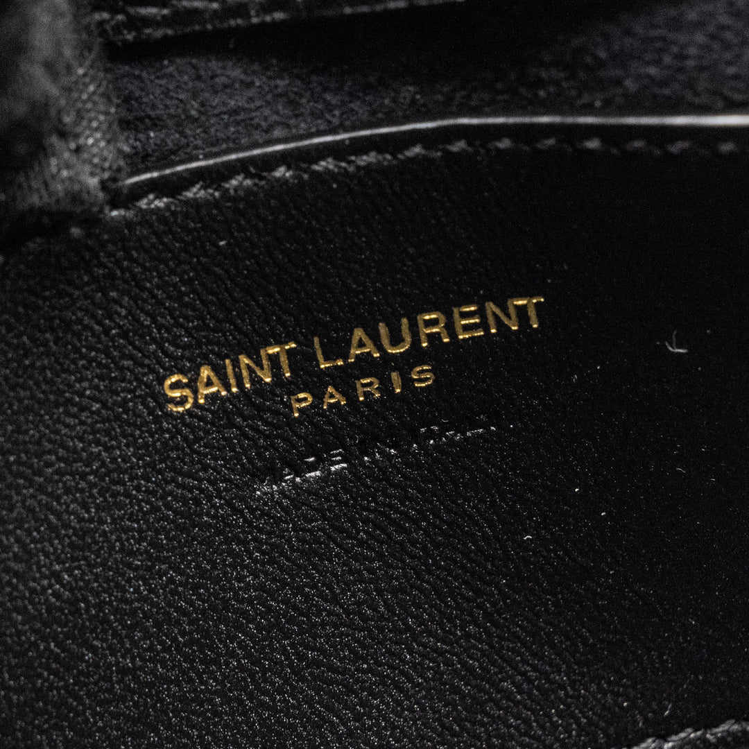 Saint Laurent / YSL Mini LE 5 A 7 Hobo Bag Smooth Calfskin Black GHW