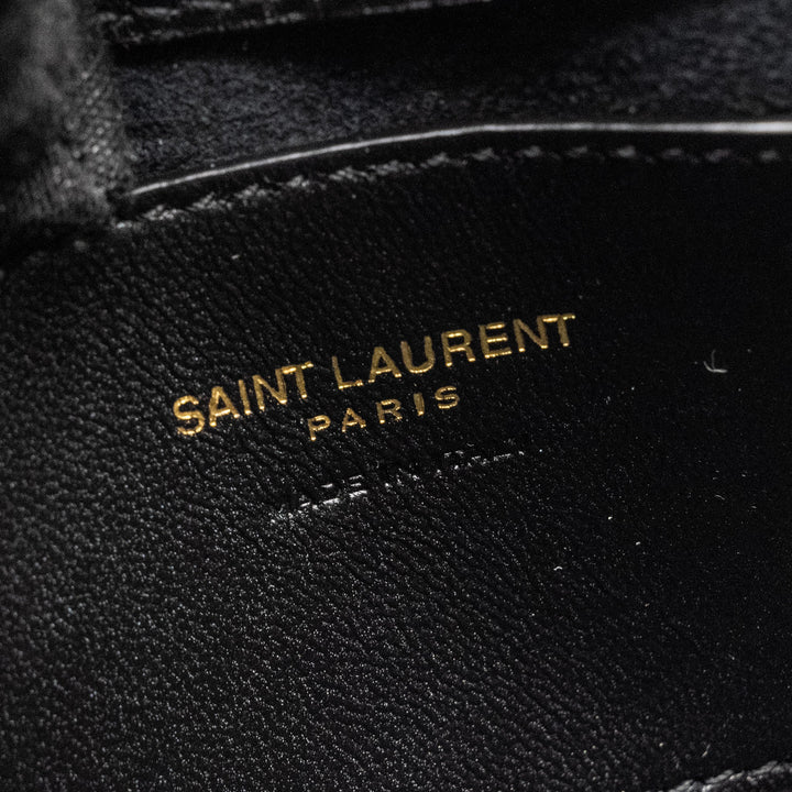 Saint Laurent / YSL Mini LE 5 A 7 Hobo Bag Smooth Calfskin Black GHW