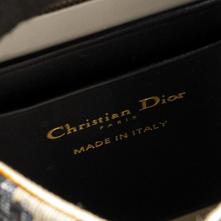 Top quality Dior Saddle Phone Pouch Blue Oblique Jacquard