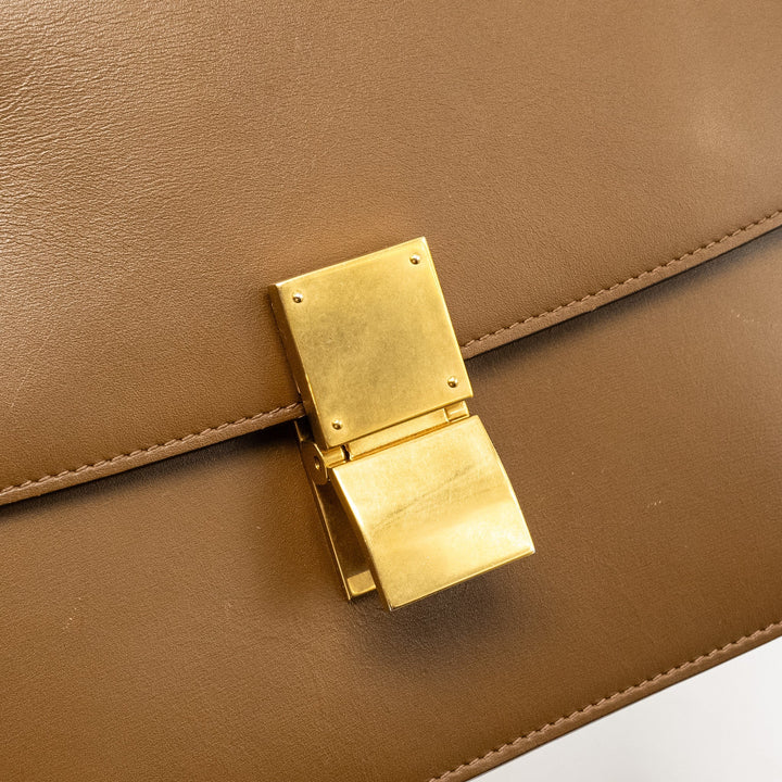 Celine Medium Classic Box Bag Calfskin Camel