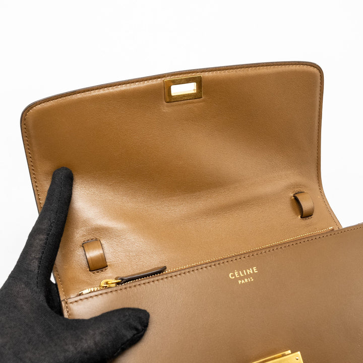 Celine Medium Classic Box Bag Calfskin Camel