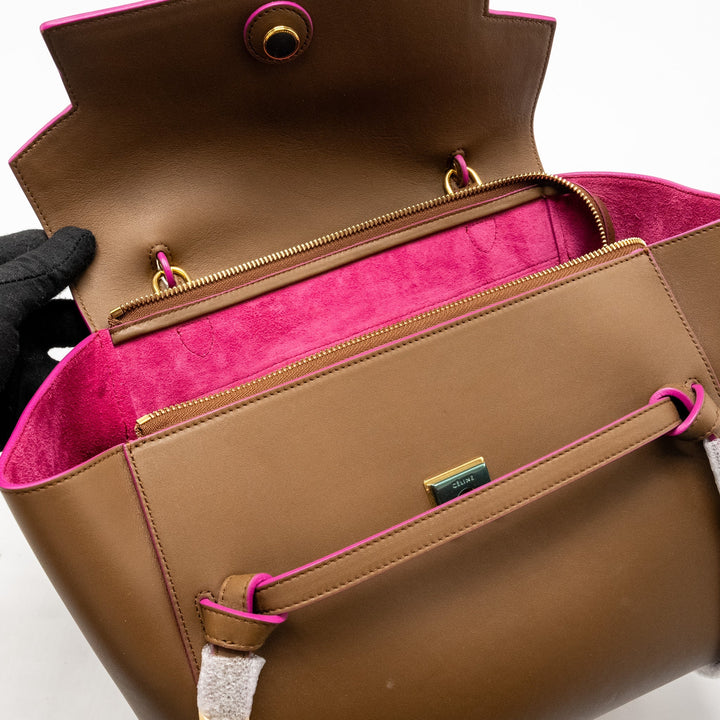 Top Quality Celine Mini Belt Bag Calfskin Camel