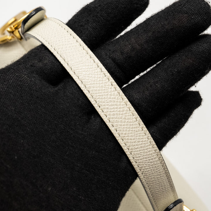 Top quality Dior Mini Saddle Bag Calfskin White