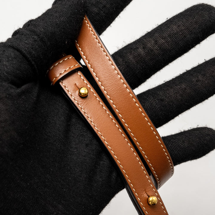 Celine Claude Triomphe Canvas / Calfskin Tan