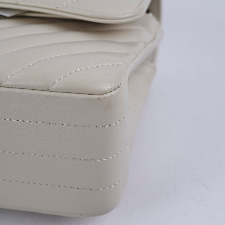 Top Quality Chanel Classic Flap Small Lambskin Chevron Cream - Series 31